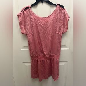 Rebecca Taylor Pink Silk Textured Dress